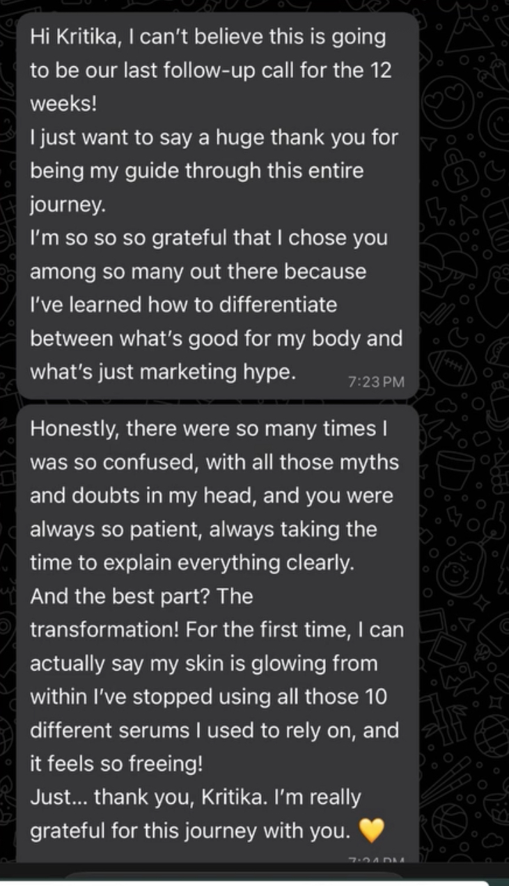 Client testimonial