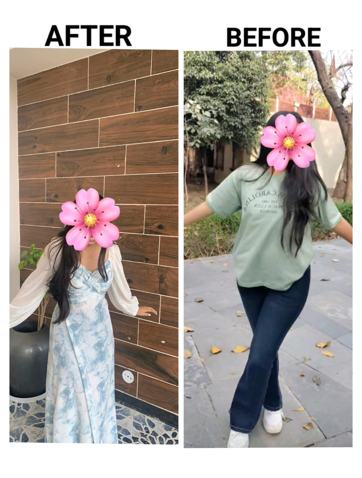 Before and after transformation