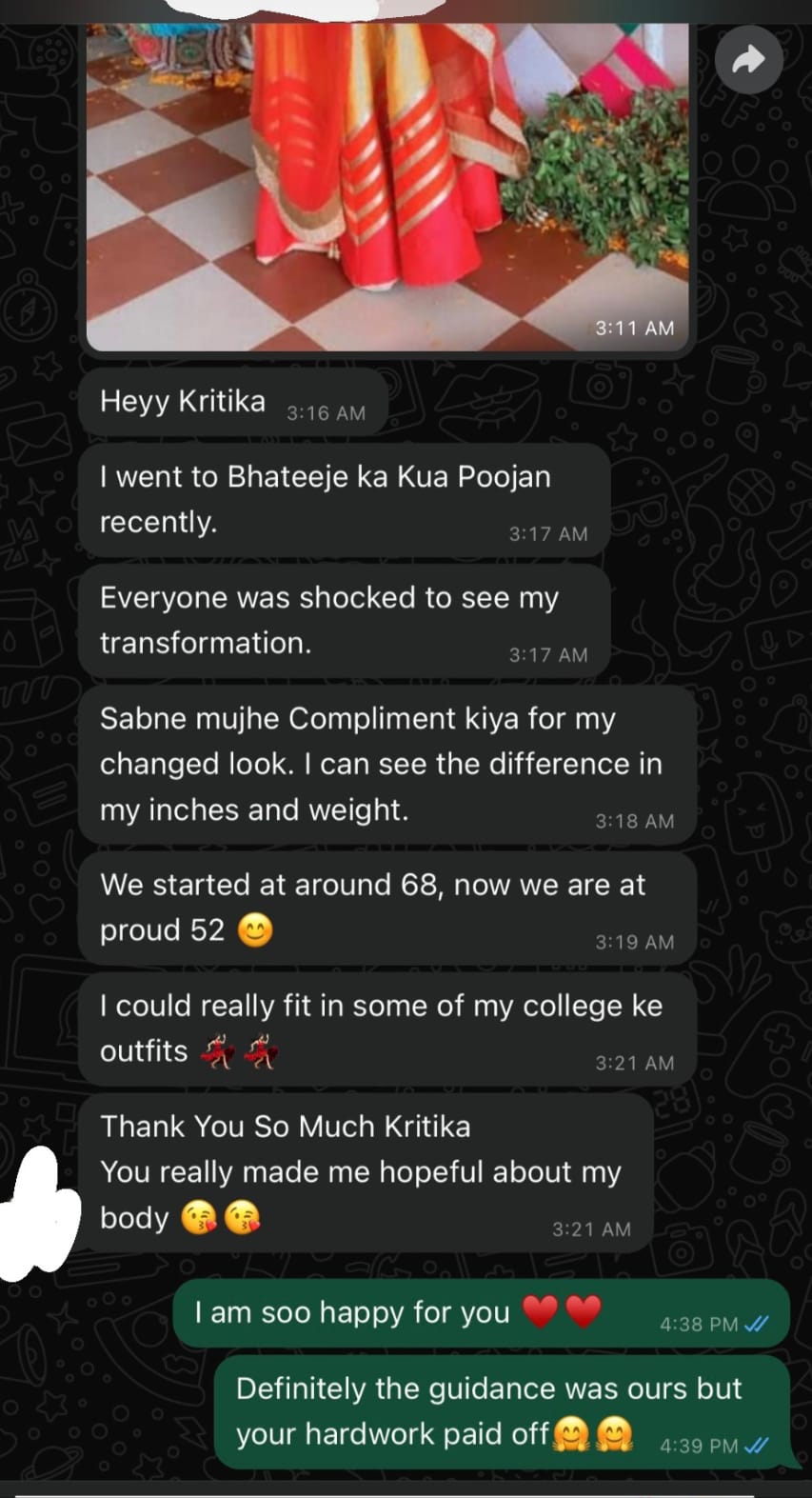 Client testimonial - cycle and bloating improvement